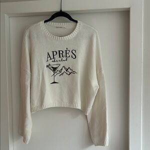 apres ski club cotton white sweater